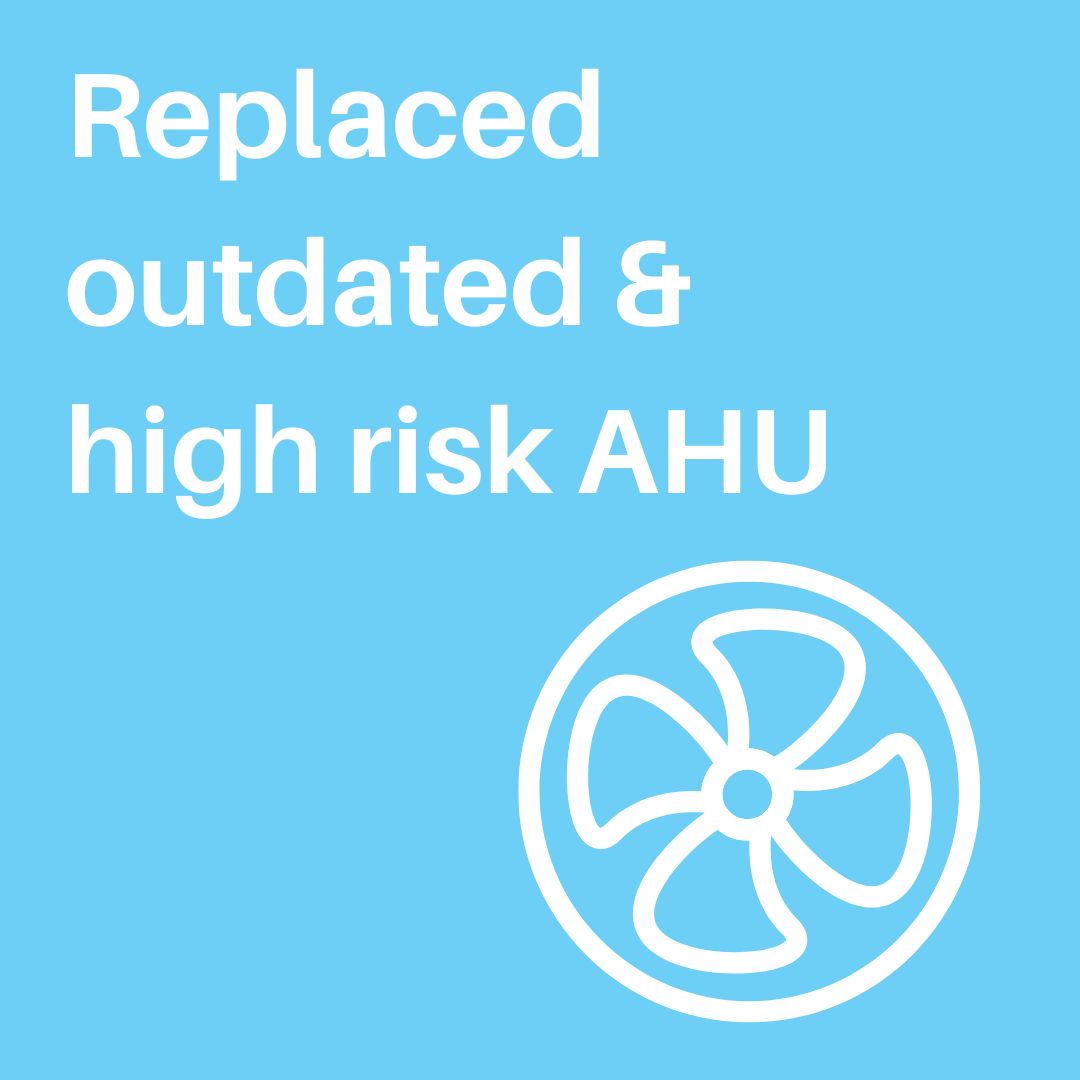 Full replacement of outdated, high-risk AHU Full replacement of outdated, high-risk AHU