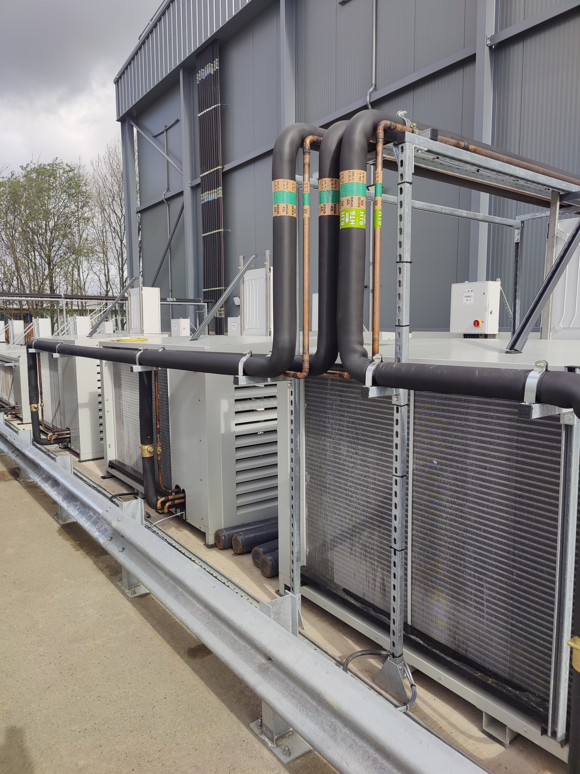 A2L refrigeration system install pipework An A2L HVAC installation showing our sustainability commitments
