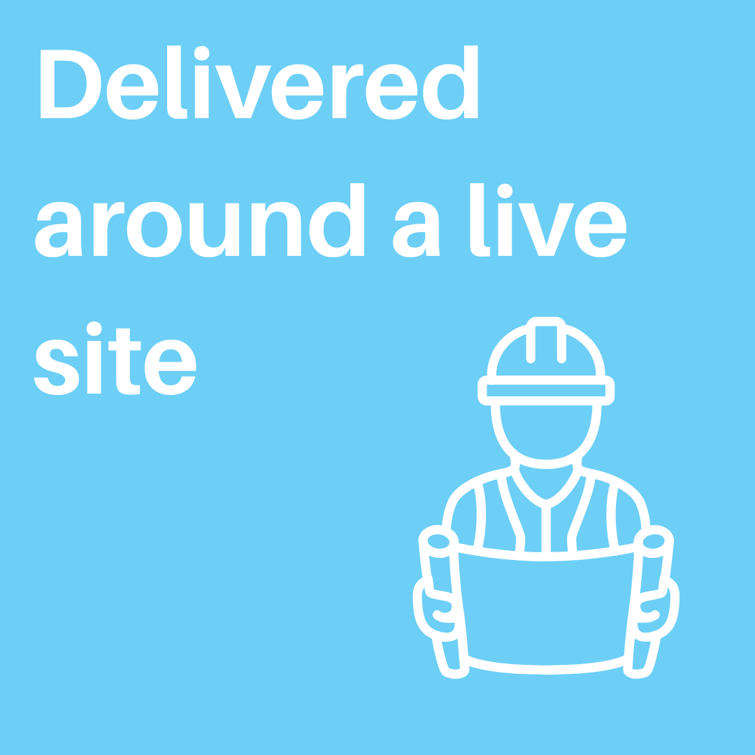 SK Heating Case Study Key Points (2) SK Heating and Cooling air conditioning install delivered around a live site